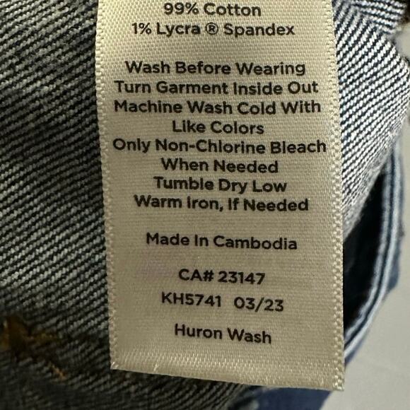 TALBOTS Jeans Womens Size 14P Blue High Waist Relaxed Fit Huron Wash - Picture 6 of 6